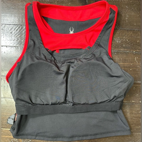 NWOT Spyder Sports Bra Cropped Tank Top - Racerback Large - Picture 4 of 6